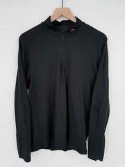 KJUS Sweater Men’s Medium Black 1/4 Zip Lightweight Performance Pullover Size 50