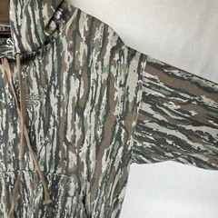 Mens Retro VTG Real Tree Bottomland Hoodie Medium AOP Soft Cotton Blend