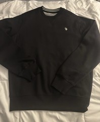 US Polo Assn Sweatshirt Mens Size S Black Cotton Blend NWT