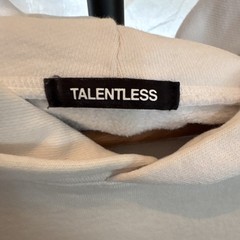 Talentless Hoodie Mens M White Heavyweight 100% Cotton Made Mexico Streetwear