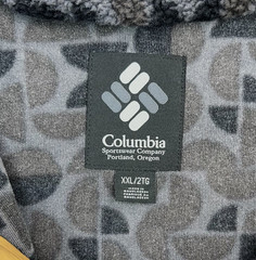 COLUMBIA Men’s 2XL Helvetia II Printed Half Snap Fleece Pullover Geometric NWT