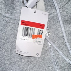 Nike Men’s Gray Full Zip Hooded Fleece Hoodie Sweatshirt Size L Regular