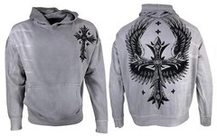 Xtreme Couture By Affliction Unisex Oversized Boxy Pullover Hoodie Uprising