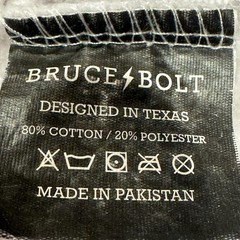 Bruce Bolt White Lightning Bolt Hoodie Men’s Large Texas Baseball Pullover