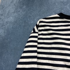 Goodfellow & Co Sweatshirt Mens XL White Black Striped Crew Neck Fleece Lined