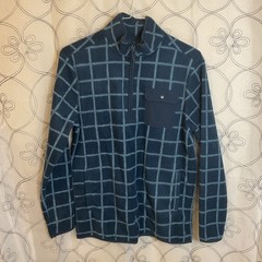 Goodfellow & Co 1/4 Zip Sweatshirt Men’s Collared Blue Checkered Size XL