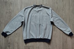 Tommy Hilfiger Sweatshirt Men’s Size L Gray Navy Blue Color Block Crewneck Logo
