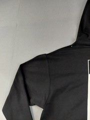 Champion Men Sweatshirt XL Black Logo Hooded Kangaroo Pocket Pullover Workout