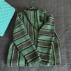 Molina Pullover Hoodie Green Purple Baja Style Size Medium