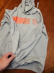 Under Armour Pullover Hoodie Size S Mens Logo Gray ***See Pics And Description