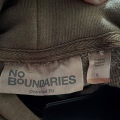 No Boundaries Men’s Brown Fleece Pullover Hoodie Oversized Hooded Pockets Size S