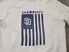 San Diego Crusaders Hoodie Mens L Pullover USA Flag Patriotic Nike Football
