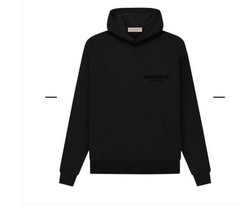 Essentials Black Stretch Limo Pullover Hoodie