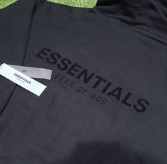 Fear of God Essentials Hoodie SS22 Black/Stretch Limo – 100% Authentic (Size: L)