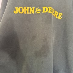 Vintage Distressed Jerzees Super Sweat John Deere Crewneck Sweatshirt! 2XL