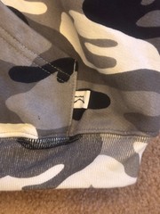 NEW Akimbo Mens M~Pullover Hoodie Sweatshirt ORGANIC Cotton~B&W Camouflage CAMO