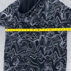 NASA Graphic Hoodie Mens Medium Black Marble Swirl Space Shuttle Retro Logo