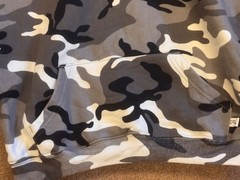 NEW Akimbo Mens M~Pullover Hoodie Sweatshirt ORGANIC Cotton~B&W Camouflage CAMO