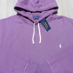 POLO RALPH LAUREN Mens 4XLT 4XL TALL HOODIE TEA ROSE PURPLE COTTON FLEECE