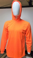 Long Sleeve Safety Shirt With Hoodie, Polyester Birdeye Mesh/Hoodie shirt