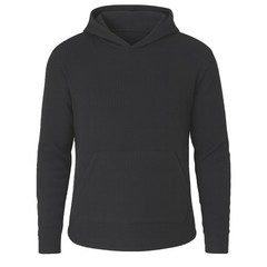 Men’s Waffle Knit Thermal Pullover Hoodie- Warm, Cozy, Casual Wear (Size- S-3XL)