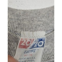 Vintage Raglan Crewneck Sweatshirt Gray 20/20 Sport 2XL Blank 80s 90s