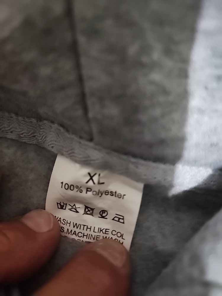 Unbranded , Thick Grey Fleece Hoodie Oversized.