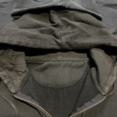 Lot 5 Vintage Sweatshirts Zip Up Hoodie Blank Black M-XL Faded 90s 00s Y2K USA