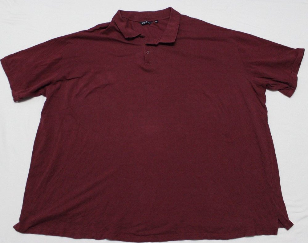 Big Dude Polo Shirt Men’s Size 8XL Maroon Short Sleeve 100% Cotton