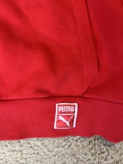 PUMA Men’s Full Zip Hoodie Large Red Long Sleeve Pockets
