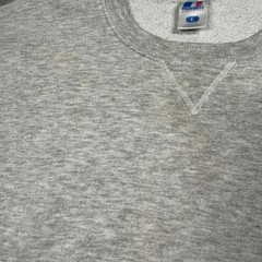 Russell Athletic Sweatshirt Mens Large Gray Blank Plain Crewneck Fleece Pullover