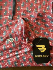 NWT Burlebo Men’s Performance Hoodie USA Flags AOP Men’s UPF 50 Golf Small