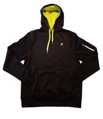 Men’s Fila Sport Pop black kangaroo pocket microfiber body mesh hood hoodie sz S