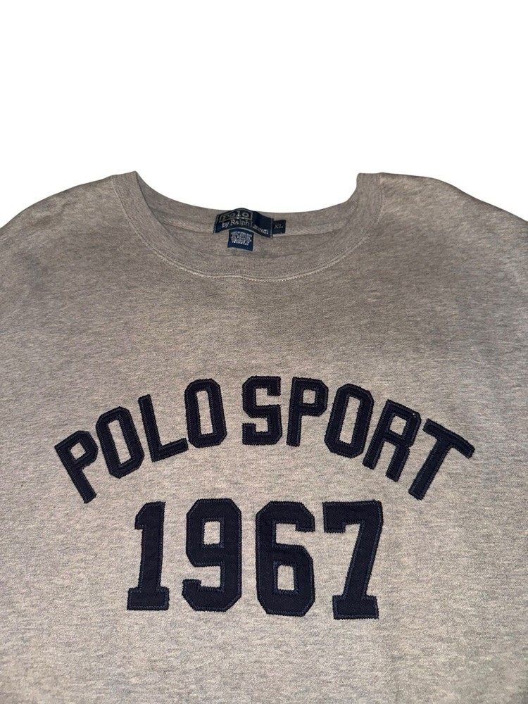 Vintage 90s Polo Ralph Lauren Sport 1967 Crewneck Sweater Spellout 1992 Men’s XL