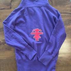 Ampelmann Berlin Purple/Green Graphic Print Pullover Hoodie w/ Pockets, Men’s S