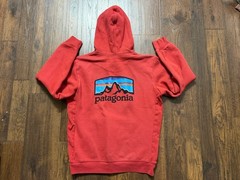 Patagonia Uprisal Regular Fit Hoodie Mens Medium Red Graphic Logo Eco Outdoors