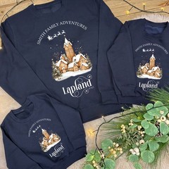 Personalised LAPLAND Gingerbread Village Family Christmas Jumper | Xmas Jumper