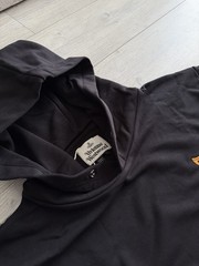 Vivienne Westwood Hoodie XL Size Embroidered Logo Black Organic Cotton New
