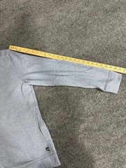 Nautica Sweatshirt Mens XL Gray Solid 1/4 Zip Fleece Mock Neck Pullover Logo