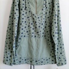 Chor Mens Olive Shirt Jacket Hooded XL Cotton New