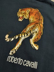 Roberto Cavalli Sweatshirt Mens 2XL Firenze Tiger Pullover NWT Blue