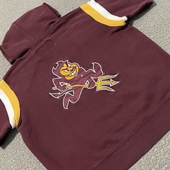 Arizona State Hoodie Teens L Red Sun Devil Logo Champion Pullover Sweatshirt