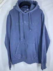 Goat USA Hoodie Mens Medium Blue Heavyweight Pocket Logo Pullover Skater Sweater