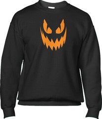 Scary Smiling Jack-O-Lantern Spooky Pumpkin Halloween Costume Mens Sweatshirt