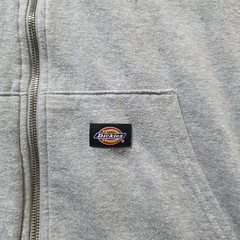 Dickies Men’s Gray Full Zip Hooded Waffle Lined Hoodie w/ Pockets Size L