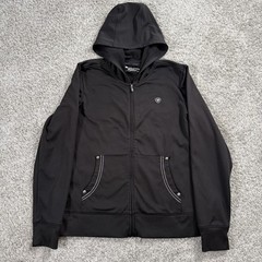 AriatTEK ColdSeries Hoodie Mens Medium Black Full Zip Fleece Logo Riding Jacket