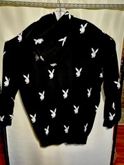 Misguided Playboy Hoodie With Playboy Emblem Print Long Sleeves