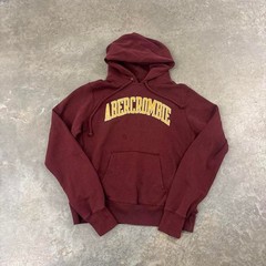 Vintage Abercrombie 2000s Burgundy Hoodie Size xl