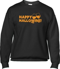 Hallowine Halloween Trick or Treat Horror Fan Funny Party Wine Mens Sweatshirt