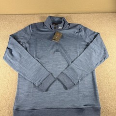 KJUS Liam TechWool Half Zip Pullover Blue Midlayer Size 50 Medium $249 Stretch